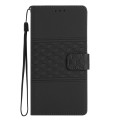 For Honor 90 Lite Diamond Embossed Skin Feel Leather Phone Case(Black)