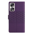 For Honor 90 Pro Diamond Embossed Skin Feel Leather Phone Case(Purple)