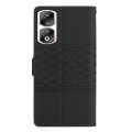For Honor 90 Pro Diamond Embossed Skin Feel Leather Phone Case(Black)