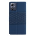For Motorola Moto G14 4G Diamond Embossed Skin Feel Leather Phone Case(Dark Blue)