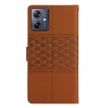 For Motorola Moto G54 5G Diamond Embossed Skin Feel Leather Phone Case(Brown)