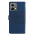 For Motorola Moto G84 5G Diamond Embossed Skin Feel Leather Phone Case(Dark Blue)