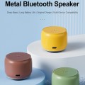 EWA A126 Mini Bluetooth 5.0 Bass Radiator Metal Speaker(Brown)