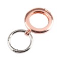 For Airtag Tracking Locator Electroplated Protective Case with Keychain(Rose Pink)