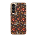 For Samsung Galaxy S23 FE 5G Denior Flower Language Series Electroplated Phone Case(Black)
