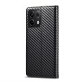 For Xiaomi Redmi 13C / Poco C65 LC.IMEEKE Carbon Fiber Texture Flip Leather Phone Case(Vertical Blac