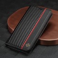 For Xiaomi Poco X6 Pro 5G LC.IMEEKE Carbon Fiber Texture Flip Leather Phone Case(Vertical Black)