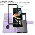 For Samsung Galaxy Z Fold5 5G YX0060 Elephant Head Embossed Phone Leather Case with Lanyard(Light Pu