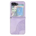 For Samsung Galaxy Z Flip5 5G YX0060 Elephant Head Embossed Phone Leather Case with Lanyard(Light Pu
