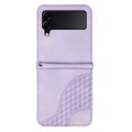 For Samsung Galaxy Z Flip4 5G YX0060 Elephant Head Embossed Phone Leather Case with Lanyard(Light Pu