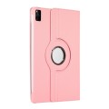 For Lenovo Tab M11 / Xiaoxin Pad 11 2024 360 Degree Rotation Litchi Texture Leather Tablet Case(Pink