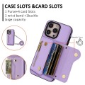 For iPhone 11 Pro Max DF-09 Crossbody Litchi texture Card Bag Design PU Phone Case(Purple)