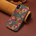 For iPhone XS / X Four Seasons Flower Language Series TPU Phone Case(Spring Green)