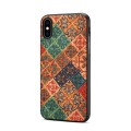 For iPhone XS / X Four Seasons Flower Language Series TPU Phone Case(Winter Blue)