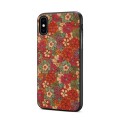 For iPhone XS Max Four Seasons Flower Language Series TPU Phone Case(Summer Red)