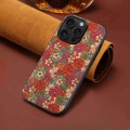 For iPhone 13 Pro Four Seasons Flower Language Series TPU Phone Case(Summer Red)