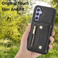 For Samsung Galaxy S21 FE DF-09 Crossbody Litchi texture Card Bag Design PU Phone Case(Black)