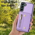 For Samsung Galaxy S22+ DF-09 Crossbody Litchi texture Card Bag Design PU Phone Case(Purple)