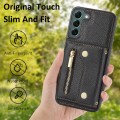For Samsung Galaxy S22 DF-09 Crossbody Litchi texture Card Bag Design PU Phone Case(Black)