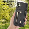 For Samsung Galaxy A05 DF-09 Crossbody Litchi texture Card Bag Design PU Phone Case(Black)