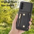 For Samsung Galaxy A14 DF-09 Crossbody Litchi texture Card Bag Design PU Phone Case(Black)