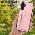 For Samsung Galaxy A14 DF-09 Crossbody Litchi texture Card Bag Design PU Phone Case(Pink)
