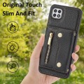 For Samsung Galaxy A22 5G DF-09 Crossbody Litchi texture Card Bag Design PU Phone Case(Black)
