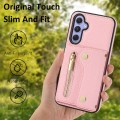 For Samsung Galaxy A34 DF-09 Crossbody Litchi texture Card Bag Design PU Phone Case(Pink)