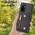 For Samsung Galaxy A52 DF-09 Crossbody Litchi texture Card Bag Design PU Phone Case(Black)