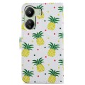 For Xiaomi Redmi 13C 4G Painted Pattern Horizontal Flip Leather Phone Case(Pineapple)