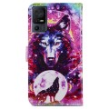 For TCL 40 SE Painted Pattern Horizontal Flip Leather Phone Case(Wolf Totem)