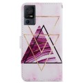 For TCL 40 SE Painted Pattern Horizontal Flip Leather Phone Case(Marble)