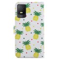 For TCL 403 Painted Pattern Horizontal Flip Leather Phone Case(Pineapple)