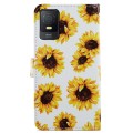 For TCL 403 Painted Pattern Horizontal Flip Leather Phone Case(Sunflower)