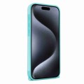 For iPhone 14 Plus Rhombic Texture Phone Case with Dual Lanyard(Green)