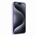 For iPhone 15 Rhombic Texture Phone Case with Dual Lanyard(Purple)