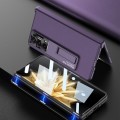 For Honor Magic V2 GKK Integrated Magnetic Hinge Flip Leather Phone Case with Holder(Black)