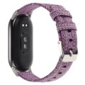 For Xiaomi Mi Band 8 Nylon Canvas Watch Band(Purple)