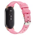 For Xiaomi Mi Band 8 Nylon Canvas Watch Band(Pink)