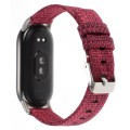 For Xiaomi Mi Band 8 Nylon Canvas Watch Band(Red)