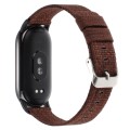 For Xiaomi Mi Band 8 Nylon Canvas Watch Band(Wine Red)