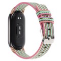 For Xiaomi Mi Band 8 Nylon Canvas Watch Band(Colorful Stripe)