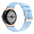 For Google Pixel Watch 2 / Pixel Watch Nylon Canvas Watch Band(Sky Blue)