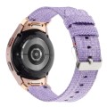 For Samsung Galaxy Watch6/6 Classic/5/5 Pro Nylon Canvas Watch Band(Lavender Purple)