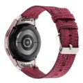 For Samsung Galaxy Watch6/6 Classic/5/5 Pro Nylon Canvas Watch Band(Red)
