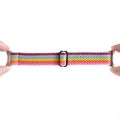For Google Pixel Watch 2 / Pixel Watch 20mm Wave Braided Nylon Watch Band(Rainbow)