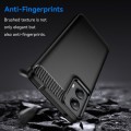 For Motorola Moto G 5G 2024 Brushed Texture Carbon Fiber TPU Phone Case(Black)