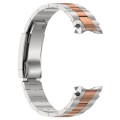 For Samsung Galaxy Watch6/6 Classic/5/5 Pro Stainless Steel Metal Watch Band(Silver Rose Gold)