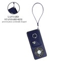 For Honor X9b / Magic6 Lite Organ Card Bag Ring Holder PU Phone Case with Lanyard(Blue)
