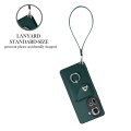 For OPPO Reno11 Global Organ Card Bag Ring Holder PU Phone Case with Lanyard(Green)